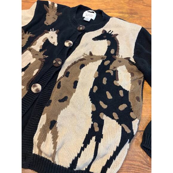 Sz M - Vintage Giraffe Cardigan - Picture 2 of 6